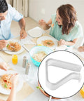 Family dining with 24 Pack Transparent Tablecloth Clips, Windproof Plastic Table Cover Clamps For Home Parties Weddings Outdoor Picnics Indoors