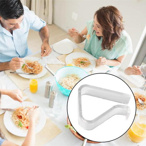 Family dining with 24 Pack Transparent Tablecloth Clips, Windproof Plastic Table Cover Clamps For Home Parties Weddings Outdoor Picnics Indoors