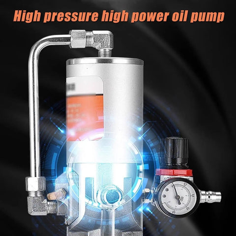 Heavy Duty Pneumatic Grease Pump Delivers Knockout Power With A Fifty To One Ratio And Fast Zero Point Eight Five Liter Per Minute Oil Flow For Grab And Go No Sweat Operation On Industrial Equipment Jobs