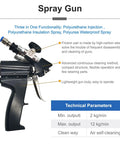 Plug And Play 14KW Pneumatic Polyurea And Polyurethane Foam Spray Unit 220V detailed view of spray gun, lightweight design with air self-cleaning.