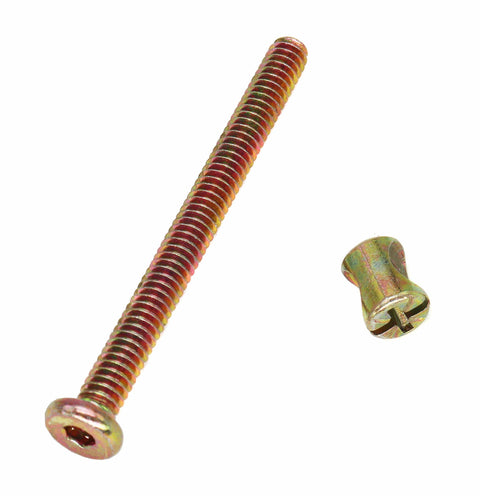 Crib Hardware Replacement Bolts And Barrel Nuts Kit Twelve Pack One Quarter Inch By Twenty Threads Per Inch Socket Cap Bolts