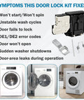 All In One Washer Door Lock Kit With Switch And Strike For LG Kenmore Replaces WM3670HVA WM3770HVA WM8000HVA WM4000HWA WM3600HVA Built Tough No Fuss Install Electromagnetic Auto Lock For Wash And Spin Cycles, washer door lock kit with switch and strike