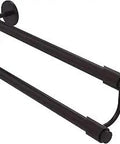 Tribecca Collection 18 Inch Double Towel Bar In Antique Bronze, Solid Brass Construction, Concealed Screws, Dual Rails