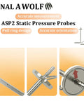 2 Pack Static Pressure Probes for HVAC Systems and Pitot Tubes, Compatible with Fieldpiece JL3KM2 SDMN5 SDMN6 ADMN2, pull-ring metal probes