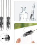 14 Piece Coffee Grinder And Espresso Machine Cleaning Brush Set With Stainless Steel Straw Brushes shown in use