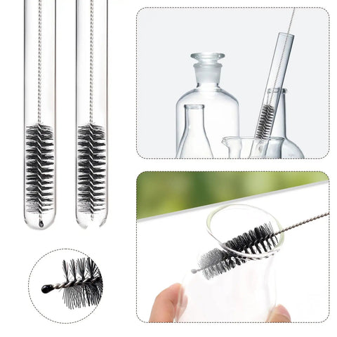14 Piece Coffee Grinder And Espresso Machine Cleaning Brush Set With Stainless Steel Straw Brushes shown in use