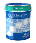 LGEV 2/18 Heavy Duty Bearing Grease container showing label and features for large spherical roller bearings and slow speed lubrication.