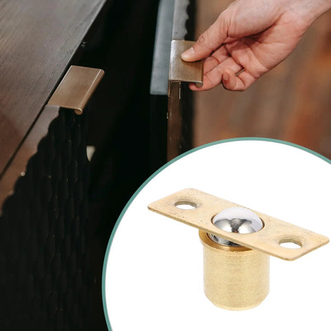 Pure Copper Door Ball Catch 16.5mm Pack Of 10 for cabinets and closets with hand installing roller latch hardware