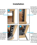 Installation guide for Built Tough 4U Vertical Wall Mount Rack Rails With M6 Screws And Cage Nuts for network gear.