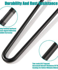 22 Inch Hairpin Leg Set For Coffee Tables Desks Nightstands And More Heavy Duty Satin Black Metal Two Rod Legs 3 Eighth Inch Dia