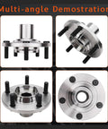 Multi-angle view of Pair Front Wheel Hub Assembly Set For Mazda 3 2005 To 2013 And Mazda 5 2006 To 2015 5 Lug Driver And Passenger Side Hubs With Made In Japan Kyodo Yushi AF I Grease