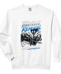 Gauge Square Men Gifts Machinist CNC Tools Vise Comfort Colors Adult Sweatshirt Black Soft Washed Garment Dyed Cotton Relaxed Fit Sideseams Roomy Silhouette Lived-In Feel, featuring machining graphic on white fabric.