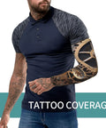 Lock In Your Cool Vibe With These Dope Steampunk Mechanical Gears Arm Sleeves delivering sun protection on a man in a short-sleeve shirt.