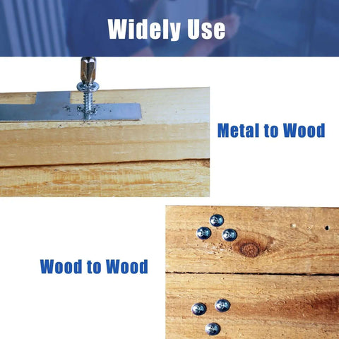 Heavy Duty Self Tapping Screws For Metal And Sheet Metal Assortment Kit with modified truss head used on wood and metal