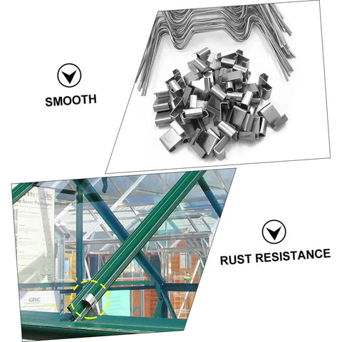Glazing Clips Replacement Kit With 100 W Wire Z Type Clamps For Greenhouse Frame Panels And Brackets Easy Install Slick Durable Support Lightweight Yet Sturdy Construction For Quick Installation And Secure Glass And Panels In Any Greenhouse