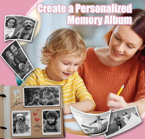 Create a Personalized Memory Album with 15 Rolls 57x25mm Mini Thermal Photo Paper Refill For Kids Cameras, BPA Free Instant Print Paper