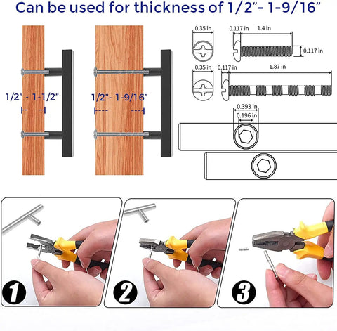 Installation guide for Matte Black Cabinet Handles 30 Pack 5 Inch Square Drawer Pulls Modern Kitchen Hardware.