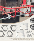 1 Inch Live Axle Bearing Kit Fits Azusa Axles And Common Kart Builds Including Mini Bikes Trikes And Off Road ATVs Three Hole Flangettes Mounting For Easy Install And Solid Reliable Support