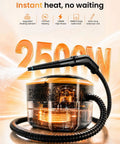 Powerful Handheld Steam Cleaner 2500W High Temp with fast heating element and large water tank design for efficient cleaning.