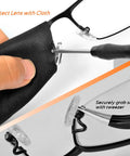 All In One Eyeglasses Nose Pads Replacement Kit With 5 Pairs Air Chamber Silicone Nose Pads, screws, screwdriver, cloth