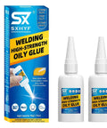 Two 3.52 Oz Tubes Oil Based Super Glue For Ceramic Porcelain Glass Metal Wood Leather And More With Instant Bond In 10 To 45 Seconds Ideal For Porcelain Pottery Tile Crafts And Everyday Fixes, shown with packaging