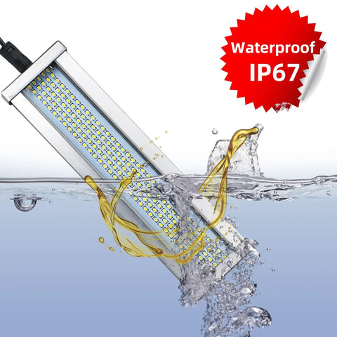 Industrial CNC Machine Tube Light LED 18W Waterproof IP67 Explosion Proof Work Lamp showing aluminum housing in water