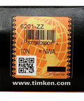 Package of 2 Pack 6201ZZ Double Metal Seal Bearings 12x32x10mm with barcode and QR code for high speed rotation use.