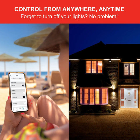 Alexa Ready Color Changing LED Bulbs A19 100W Equivalent Bluetooth Mesh interface on phone, smart home lighting control