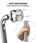 Straight Up 36 Inch Shower Grab Bar With Killer Anti Slip Knurled Grip For Bathroom Safety And Added Stability Heavy Duty Stainless Steel Support Handle Built Different For Extra Grip And Peace Of Mind, showcasing anti-skid design and installation.