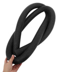 Pro Level Black Foam Backer Rod For Rock Solid Gap Sealing And Expansion Joint Filler With Heavy Duty Closed Cell Structure For Driveways Patios And Concrete Caulking Projects in hand, showing its flexible design.