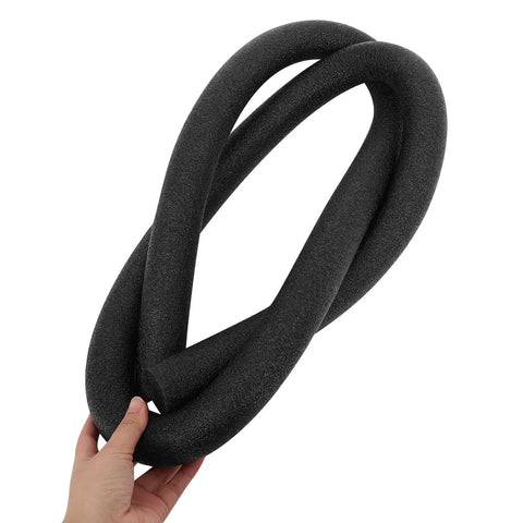 Pro Level Black Foam Backer Rod For Rock Solid Gap Sealing And Expansion Joint Filler With Heavy Duty Closed Cell Structure For Driveways Patios And Concrete Caulking Projects in hand, showing its flexible design.
