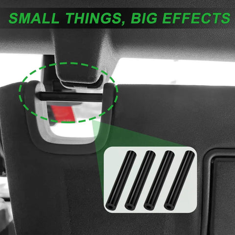 Jeep Wrangler Sun Visor Repair Kit 2007 2017 JK JKU Replacement Tubes feature on vehicle visor installation for left and right side.