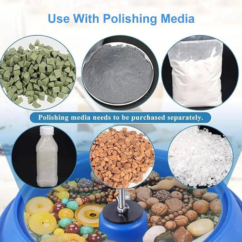 Polishing media options for Electric Vibratory Tumbler For Metal Polishing With Three Liter Capacity Fast Spiral Rolling Boss