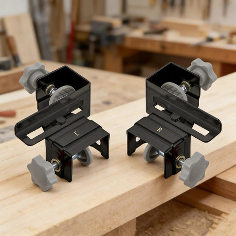 Stainless Steel Adjustable Drawer Front Clamps Set For Quick No-Fuss, Secure Install In Furniture Making And Cabinet Projects