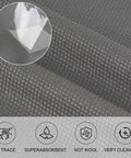 Close-up of grey fish scale microfiber cloth shows texture. Fish Scale Microfiber Cleaning Cloths For Glass And Mirrors label visible.