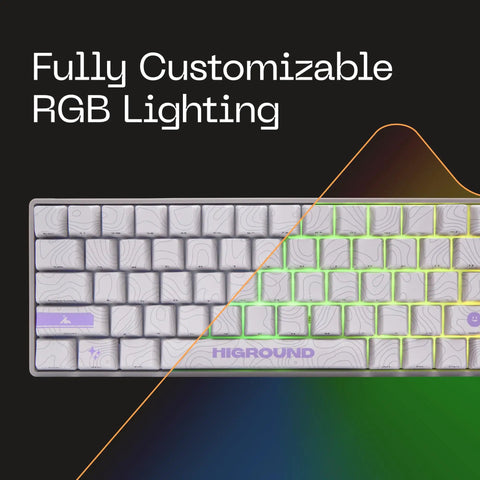 Next Level 65 Percent Mechanical Gaming Keyboard With Usb Wired Pc Setup, Featuring Pre Lubed Magnetic Hall Effect Switches For Rapid Trigger And Dynamic Actuation, Programmable Rgb Lighting, Hot Swappable Layout, And Crispy Deep Thock Vibes, showcasing customizable RGB lighting.