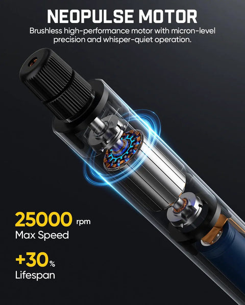 F2 Master Kit Mini Cordless Rotary Tool All In One with 5 Speed 25000 RPM engraving pen motor details and max speed