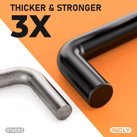 Close-up of heavy-duty hook comparison for 300 Piece Pegboard Accessories Kit With Heavy Duty Hooks And Bins For Garage Wall Organization