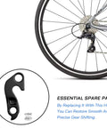 Derailleur Hanger Replacement for Specialized and Focus Models, Rear Derailleur Mount shown with bike wheel and screws