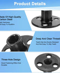 Premium Heavy Duty M10x17mm T Nuts, 5 Pack Black Zinc Plated Carbon Steel Tee Nuts With Round Base showing quality material and design details.