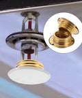 2 Pack Fire Sprinkler Cover Plates Flush Ceiling Finish No Fuss Snap Install Winter Guard with detailed view of gold threaded base
