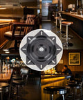 Heavy Duty Bar Stool Swivel Plate 6 Inch With Solid Ring Ball Bearings 400 Lbs Capacity Replacement Seat Parts shown in bar setting