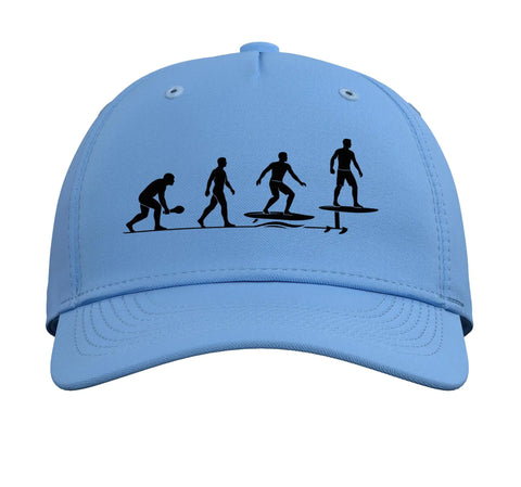 Dope Hydrofoil Surfing Printed Baseball Hat Adjustable Fit Lightweight Light Blue Cap For Water Sports Fans, Perfect Gift For Beach Days.