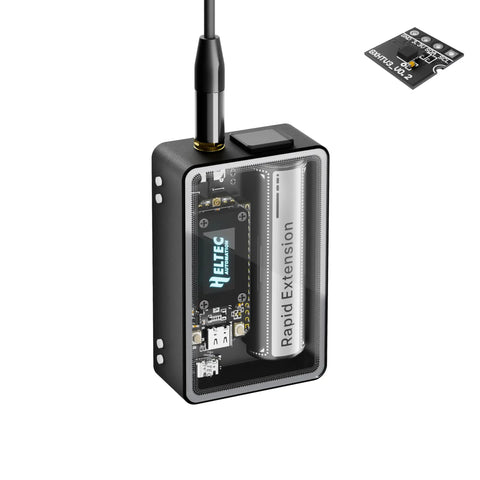 All In One ESP32 LoRa V4 Development Kit With Tempered Glass Sensor And GXHTV3 TH Sensor for Meshtastic IoT Node front view