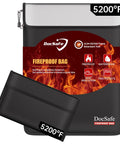 Fireproof Document Bag With Organizer Travel Case 5200F Insulation Heat And Water Resistant Eight Layer Safe Storage