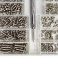 6X Metric Screw Kit Set With M1.2 M1.4 M2 Micro Screws, 500 Pieces In A Portable Dustproof Case, 18 Sizes Displayed