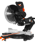 15 Amp 12 Inch Dual Bevel Sliding Compound Miter Saw With Laser And Carbide Blade Built For Pros And Weekend DIYers Cuts 13 Inch Wide And 4.1 Inch Thick Wood Bevels And Miters To 45 Degrees With Five Positive Stops Miter Lock And Laser Cutline
