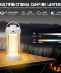Rechargeable Camping Lantern With RGB Light 550LM Brightness Waterproof Tent Light With Magnetic Base Up To 300 Hours Runtime