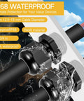 200 Pack Half Inch NPT Black Nylon Cable Glands IP68 Waterproof Adjustable Locknut For Cable Diameters Universal Fit Cord Grip Sealing Waterproof Connectors For Outdoor Industrial Use And Marine Applications Heavy Duty showing installed with water resistance feature