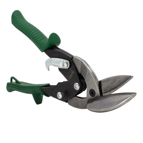 Right Cut Offset Aviation Snip For Lefties With Cushy Grips And Hardened Steel Blades Tinner Shears For Clean Vinyl And Aluminum Cuts Made In The USA For Pros And DIY Enthusiasts